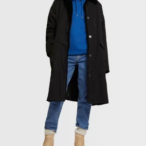 Mink fur and reversible technical fabric shirt collar parka