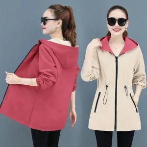 Veste à capuche à manches longues pour femmes