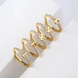 Bague Lettre Initiales pour Femme