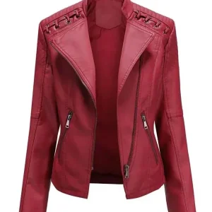 Blouson en similicuir femme