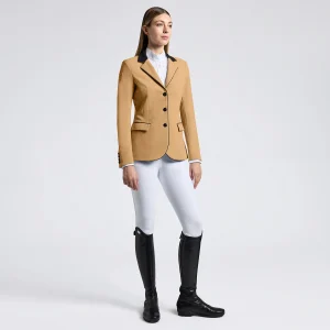 Veste de concours femme Cavalleria Toscana perforée – Tan